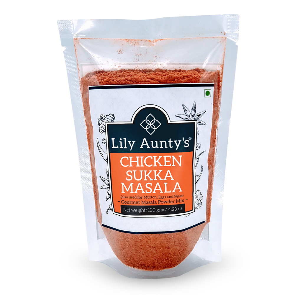 Lily Aunty's Chicken Sukka Masala - 120 gms | 100% Veg Gourmet Curry Powder