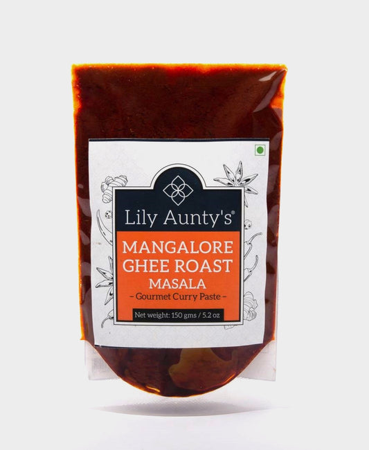 Lily Aunty's Mangalore Ghee Roast Masala - 150 gms Gourmet Curry Paste | 100% Veg