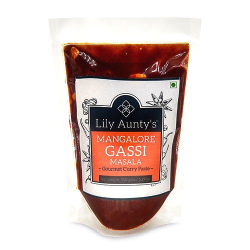 Lily Aunty's Mangalore Gassi Masala - 150 gms | 100% Veg Gourmet Curry Paste