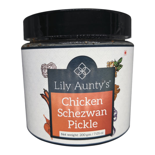 Lily Aunty's Chicken Schezwan Pickle - 200 gms | Gourmet Chicken Pickle